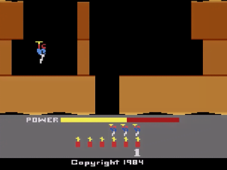 H.E.R.O. title screen for Atari 2600